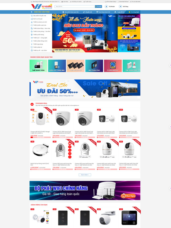 Mẫu website bán camera quan sát